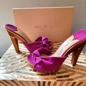 Jimmy Choo high heel slides sandals